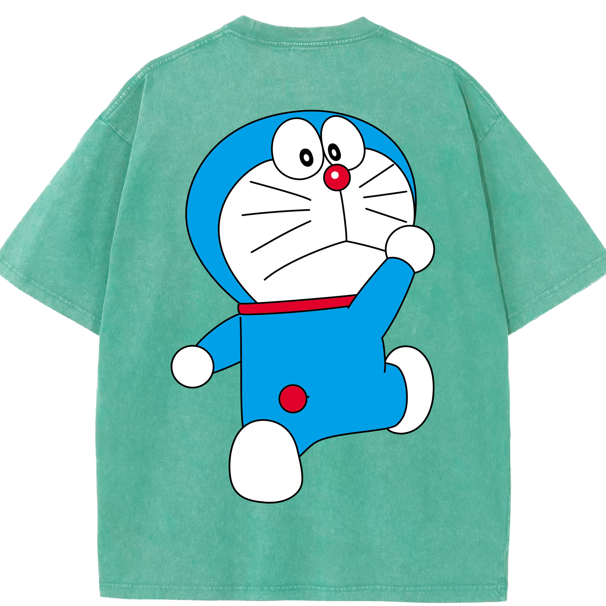 （画像用） ドラえもん Doraemon 綿100% ヴィンテージ風 半袖Tシャツ（背面プリント）